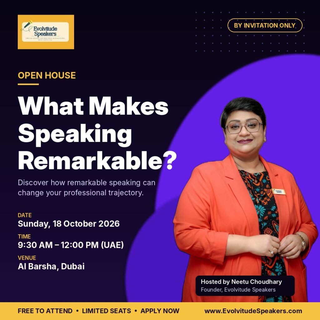 Evolvitude Speakers Open House What Makes Speaking Remarkable?